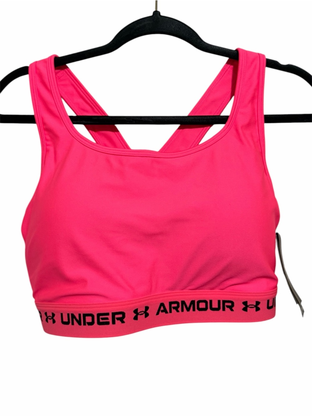 Under Armour Neon Pink Crossback Mid Bra NWT